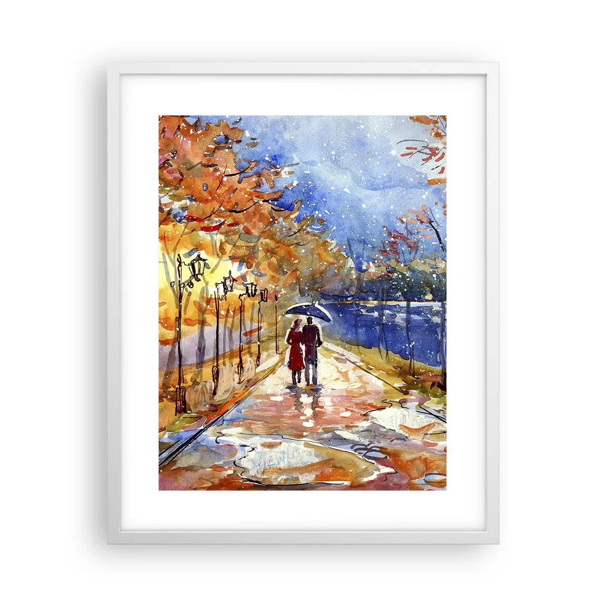 Poster in einem weißen Rahmen - Gemeinsam bis an die Grenze der Zeit - 40x50 cm