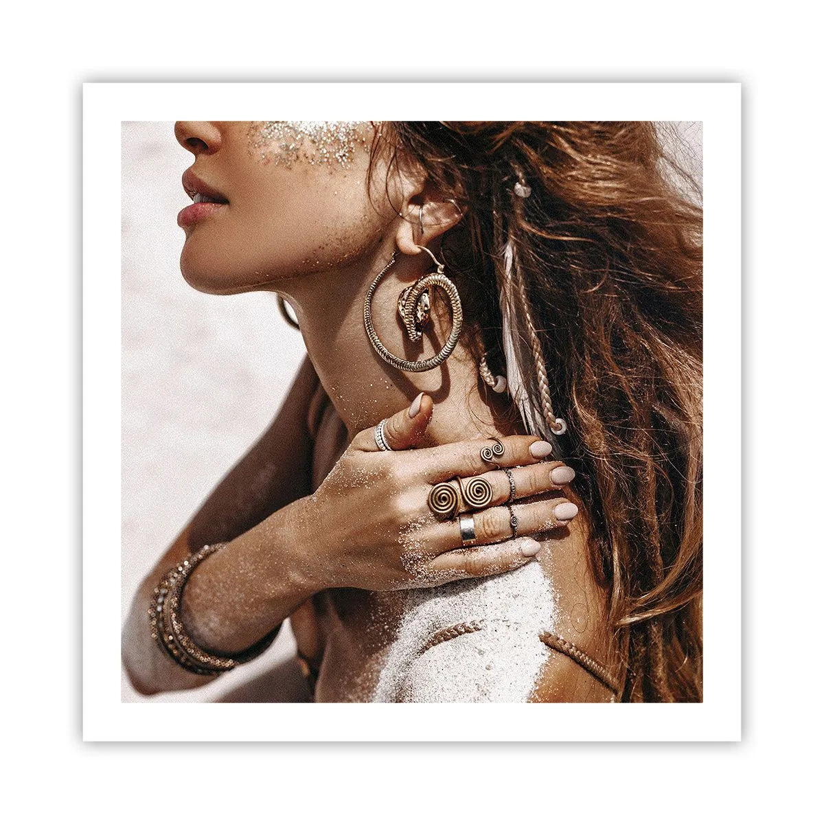 Poster - Königin des wilden Strandes - 60x60 cm