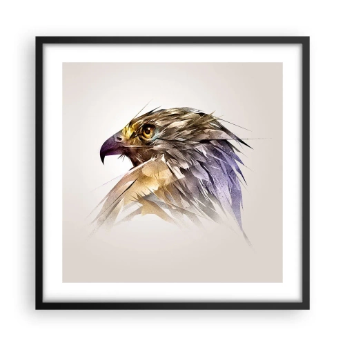 Poster in einem schwarzem Rahmen - Porträt eines Kriegers - 50x50 cm