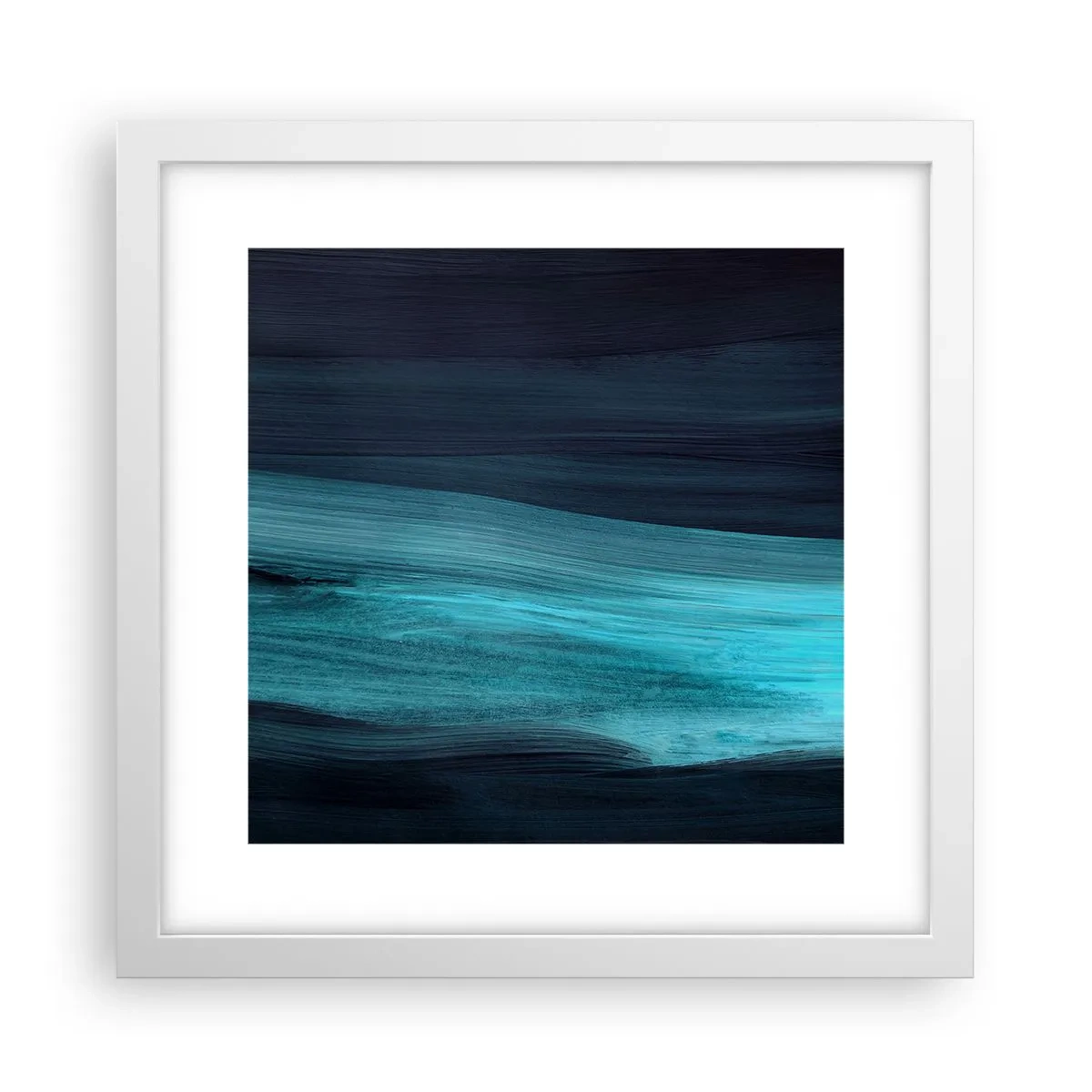 Poster in einem weißen Rahmen - Gehen Sie mit dem Strom - 30x30 cm