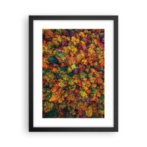 Poster in einem schwarzem Rahmen - Blumenstrauß aus Herbstbäumen - 30x40 cm