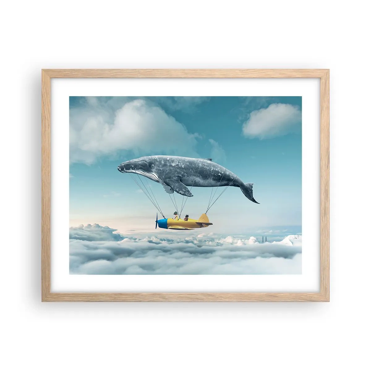 Poster in einem Rahmen aus heller Eiche - Warum nicht? - 50x40 cm