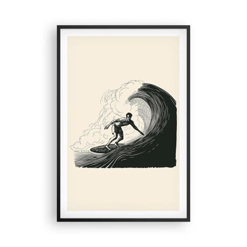 Poster in einem schwarzem Rahmen - König der Welle - 61x91 cm