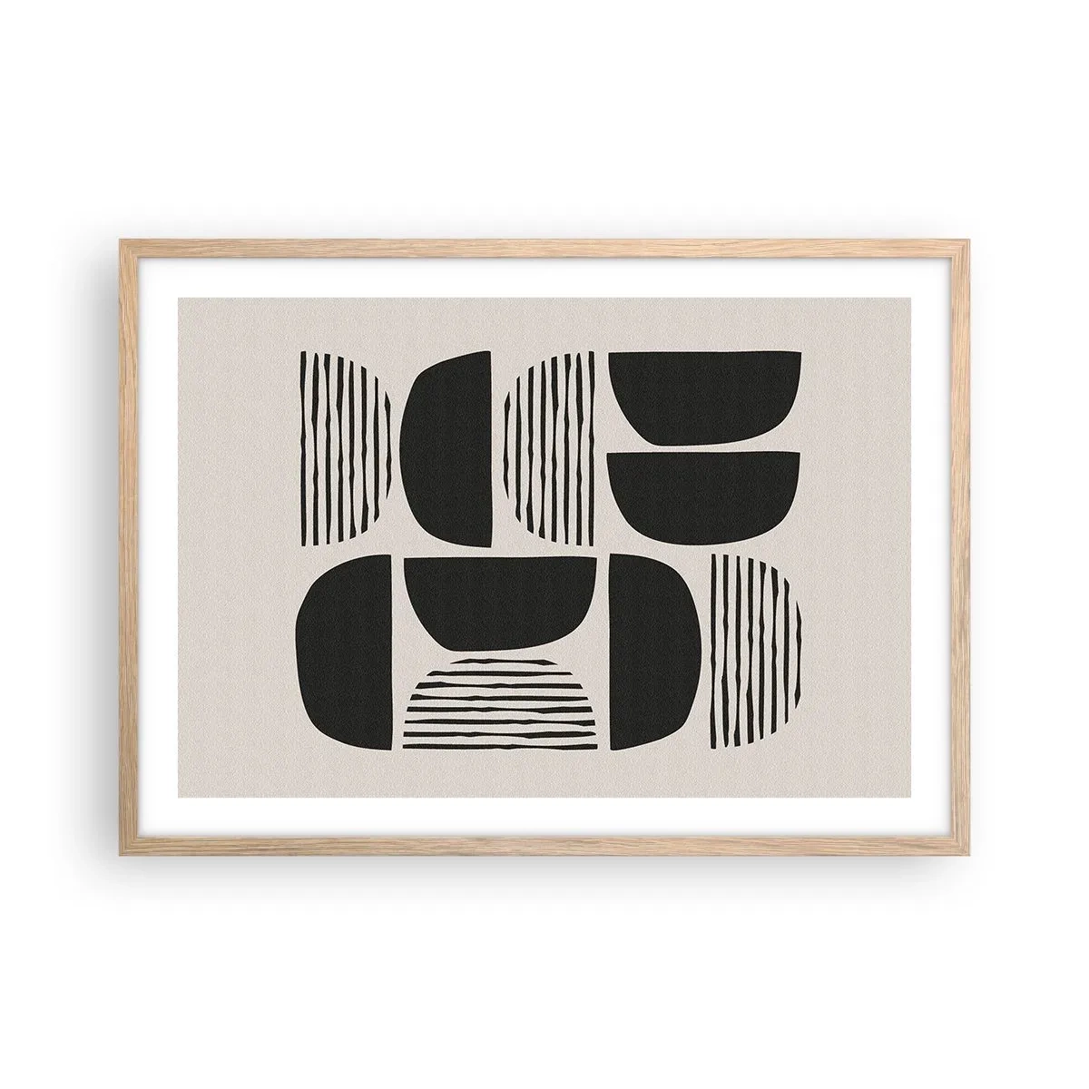 Poster in einem Rahmen aus heller Eiche - Halbherzige Deals - 70x50 cm