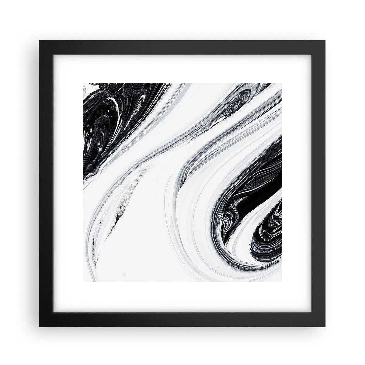 Poster in einem schwarzem Rahmen - Kombination aus Gegensätzen - 30x30 cm
