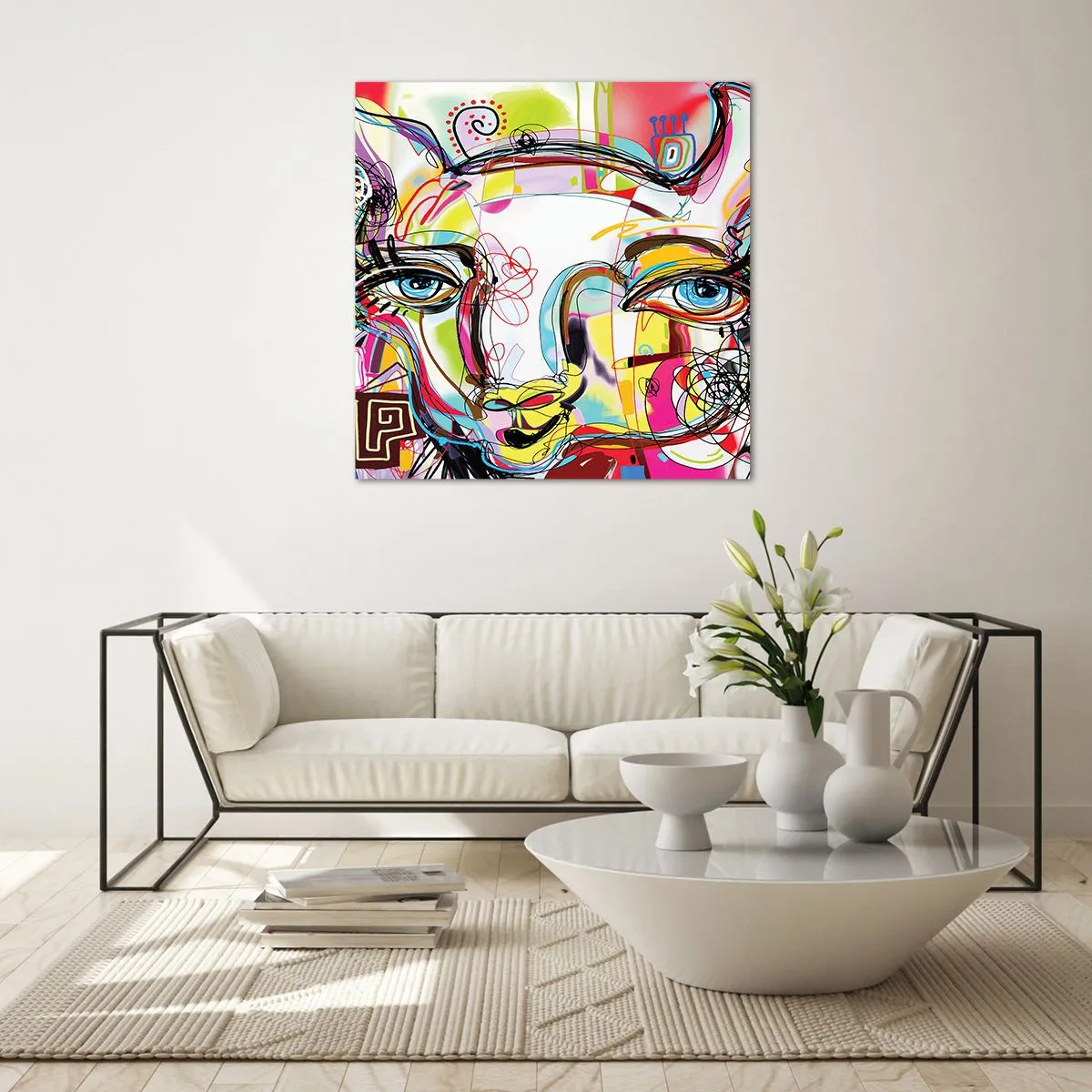 Glasbild - Bild auf glas - Der Reichtum des Abiturs der Katze - 70x70 cm