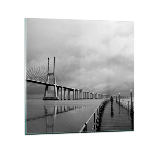 Glasbild - Bild auf glas - Jedem das Verdiente - 50x50 cm