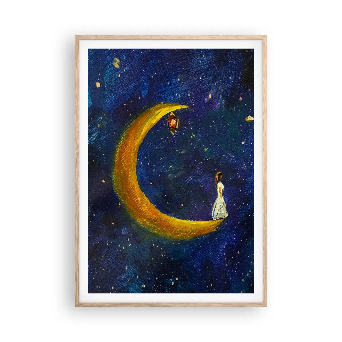 Poster in einem Rahmen aus heller Eiche - Der Ruf der Welt - 70x100 cm