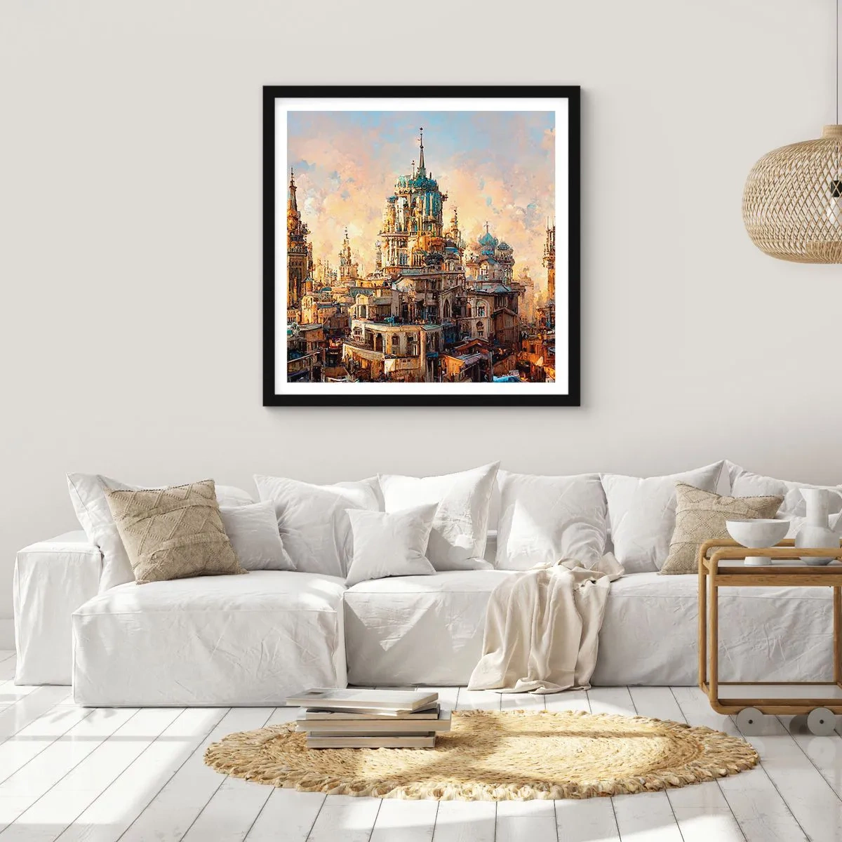 Poster in einem schwarzem Rahmen - Stadt der Städte - 30x30 cm