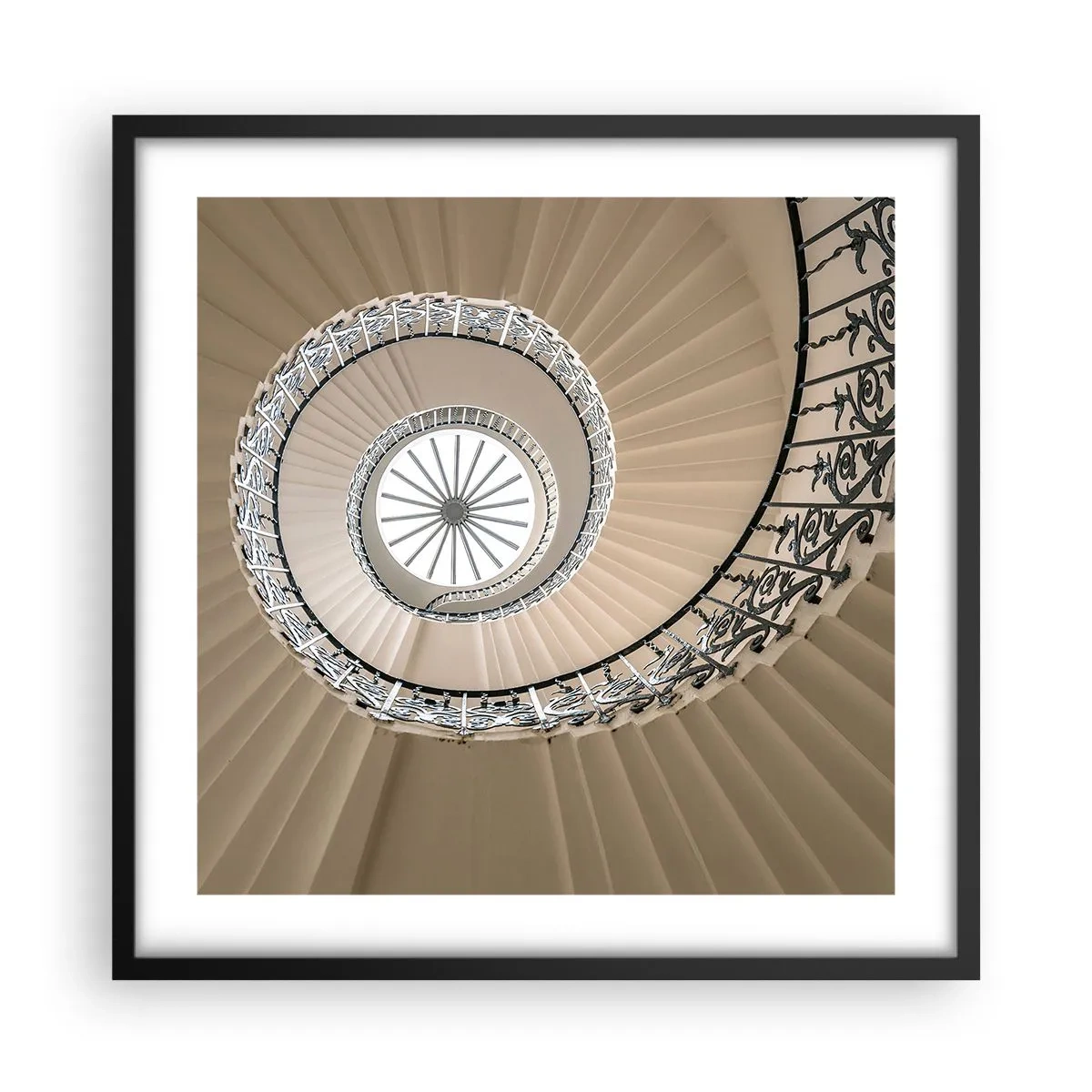 Poster in einem schwarzem Rahmen - Im Inneren der Muschel - 50x50 cm