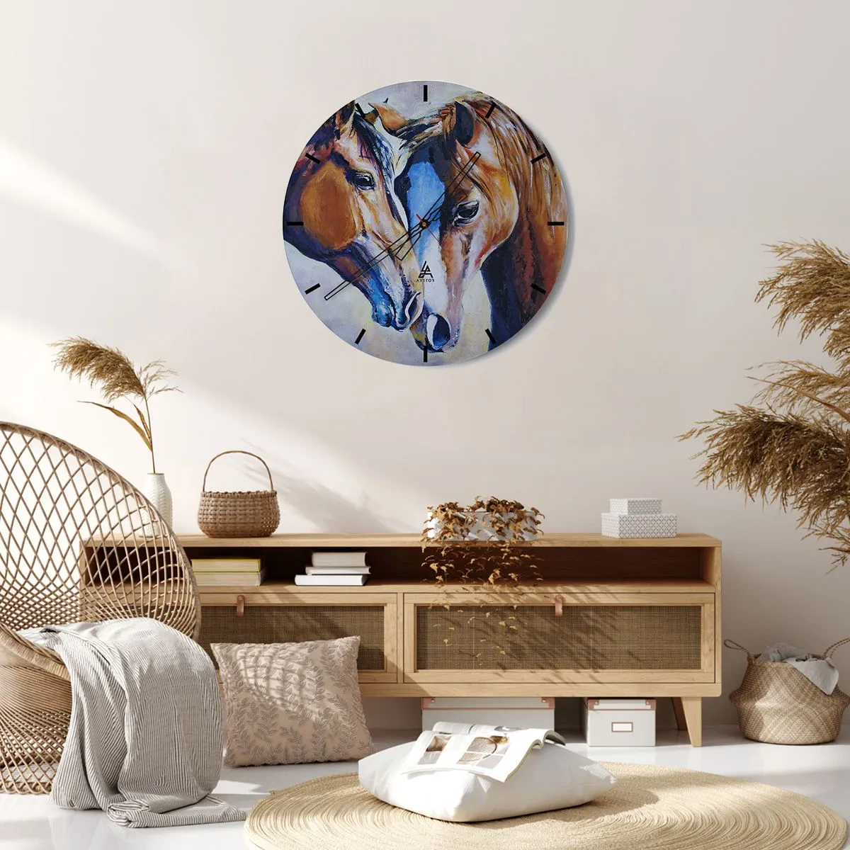 Wanduhr - Glasuhr - Ist es Freundschaft? ist es baby - 30x30 cm