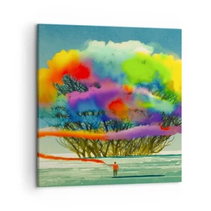 Bild auf Leinwand - Leinwandbild - Erwecke diese Welt zum Leben - 50x50 cm