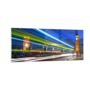 Glasbild - Bild auf glas - Unter den wachsamen Augen von Big Ben - 100x40 cm