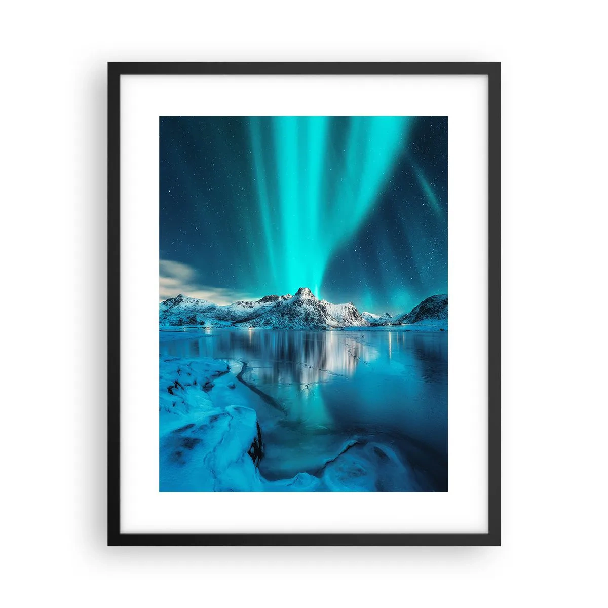Poster in einem schwarzem Rahmen - Lichtnacht - 40x50 cm