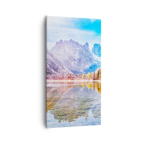 Bild auf Leinwand - Leinwandbild - Und in den Bergen ist es schon Herbst - 55x100 cm