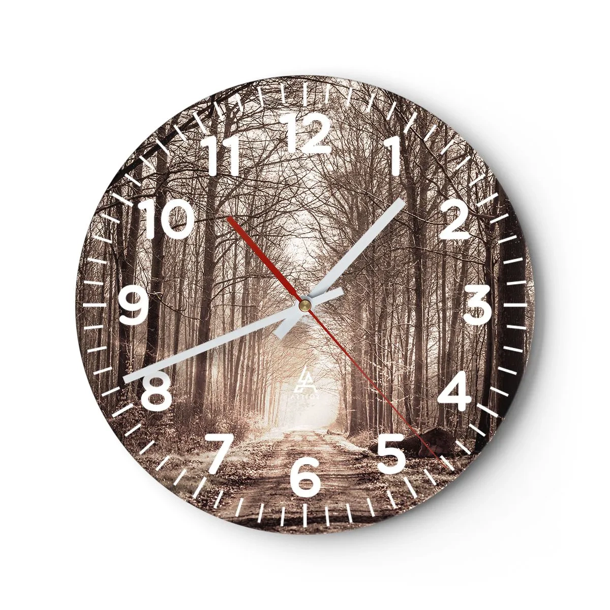 Wanduhr - Glasuhr - Waldkathedrale - 30x30 cm