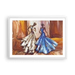 Poster in einem weißen Rahmen - Ein dankbares Duo - 70x50 cm