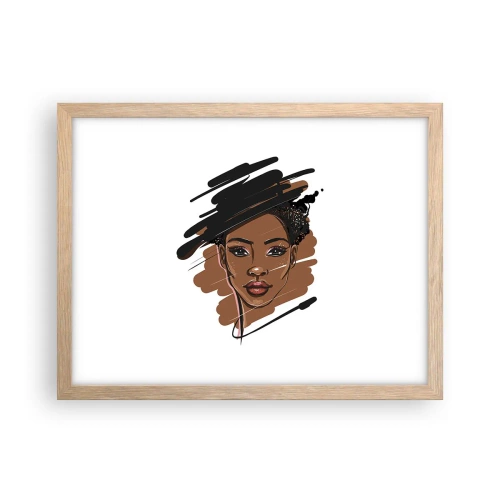 Poster in einem Rahmen aus heller Eiche - Süß wie Schokolade - 40x30 cm