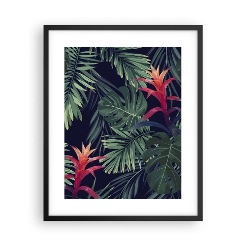 Poster in einem schwarzem Rahmen - Im Grünen in Flammen gehen - 40x50 cm