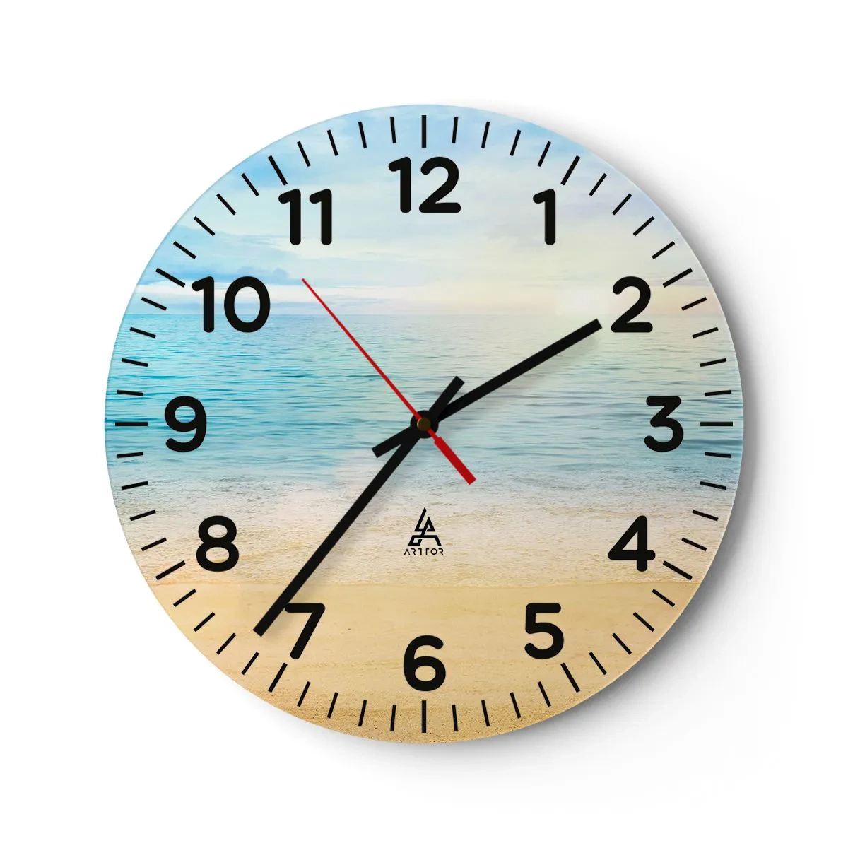 Wanduhr - Glasuhr - Großes Blau - 30x30 cm
