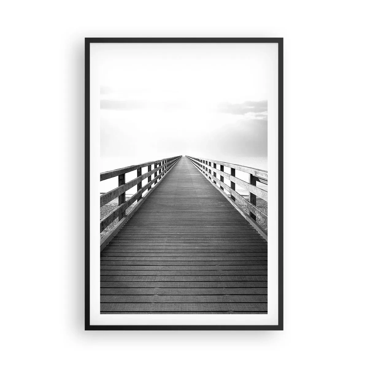 Poster in einem schwarzem Rahmen - In die Ferne ... - 61x91 cm
