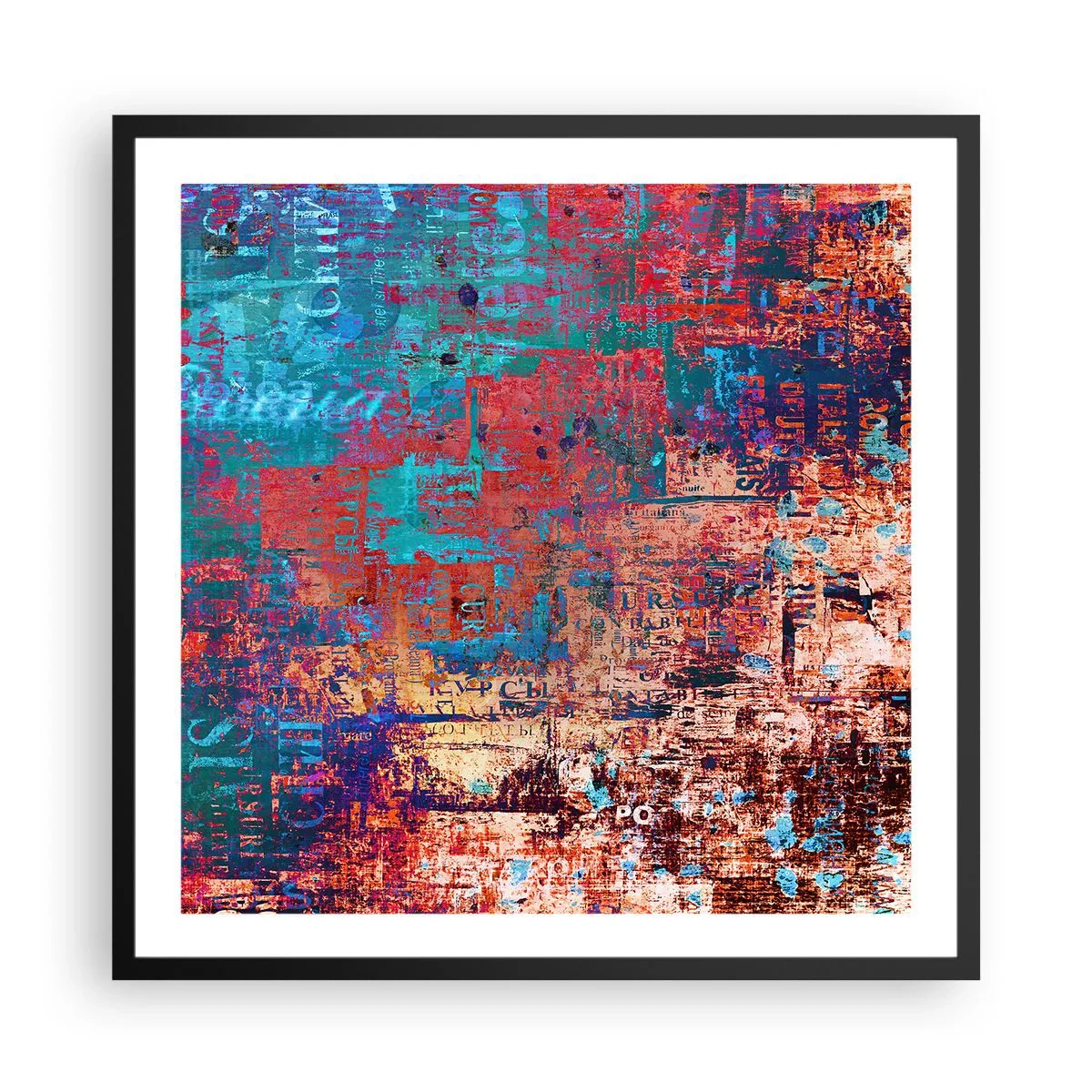 Poster in einem schwarzem Rahmen - Erinnerung und Vergessen - 60x60 cm