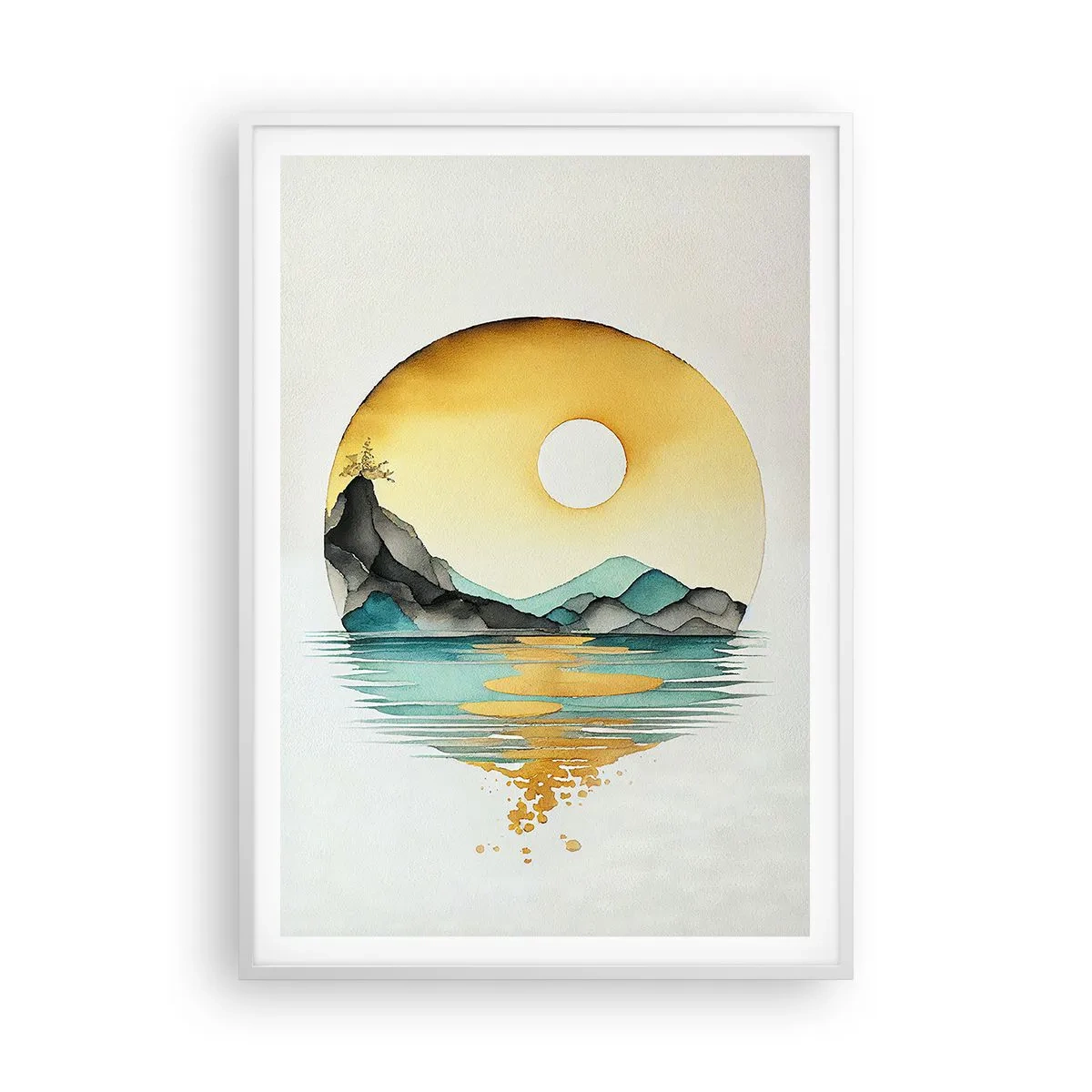 Poster in einem weißen Rahmen - Im Kreis der Schönheit - 70x100 cm