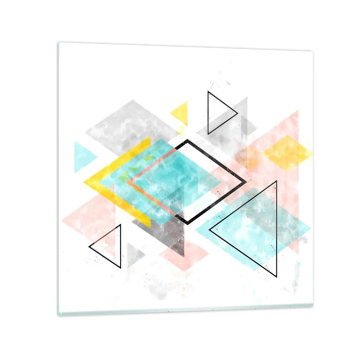 Glasbild - Bild auf glas - Geometrisches Spiel - 50x50 cm