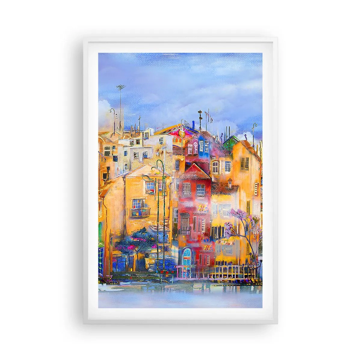 Poster in einem weißen Rahmen - Wir sind zusammen - 61x91 cm