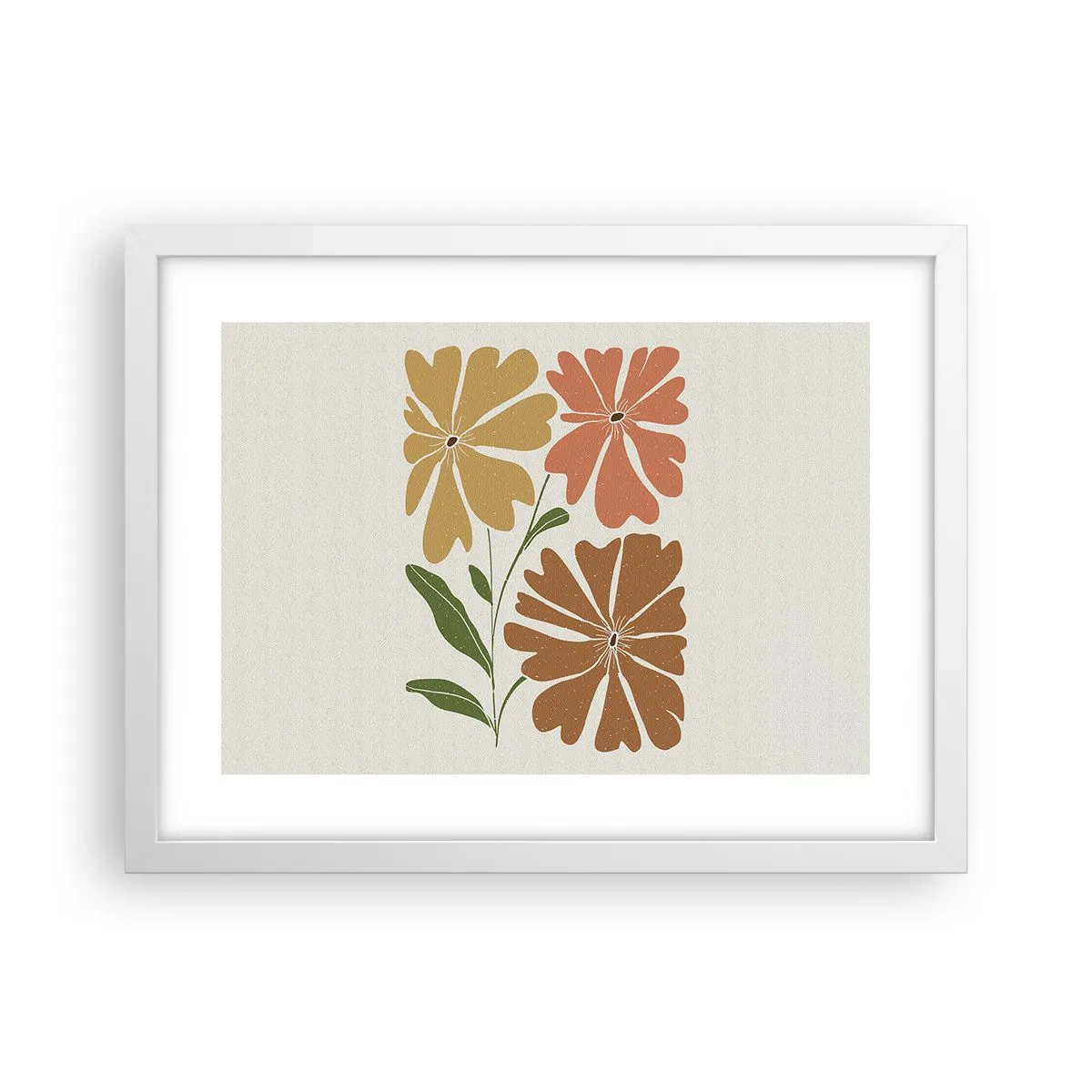 Poster in einem weißen Rahmen - Natur und Geometrie - 40x30 cm