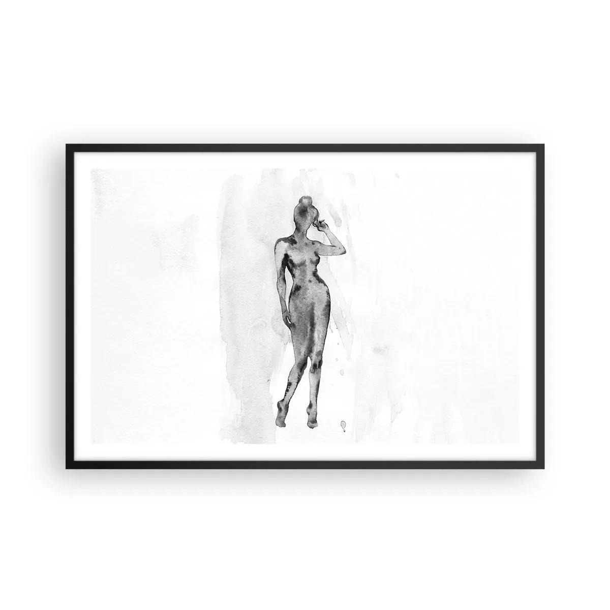 Poster in einem schwarzem Rahmen - Eine Studie über das Ideal der Weiblichkeit - 91x61 cm