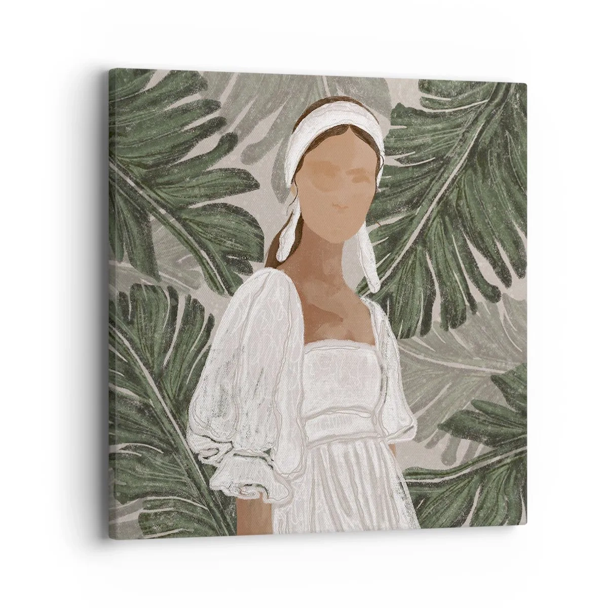 Bild auf Leinwand - Leinwandbild - Exotisches Porträt - 40x40 cm