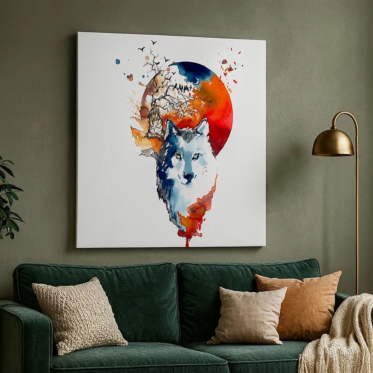 Bild auf Leinwand - Leinwandbild - Nase an Nase mit der Nacht - 30x30 cm