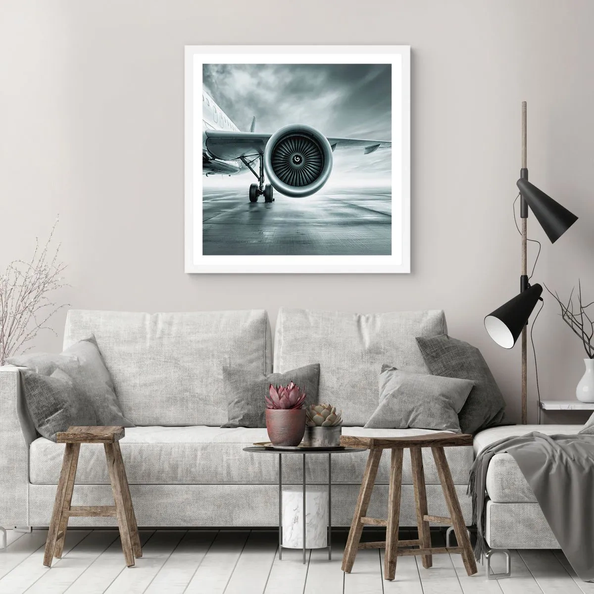 Poster in einem weißen Rahmen - Die Macht ist da! - 60x60 cm