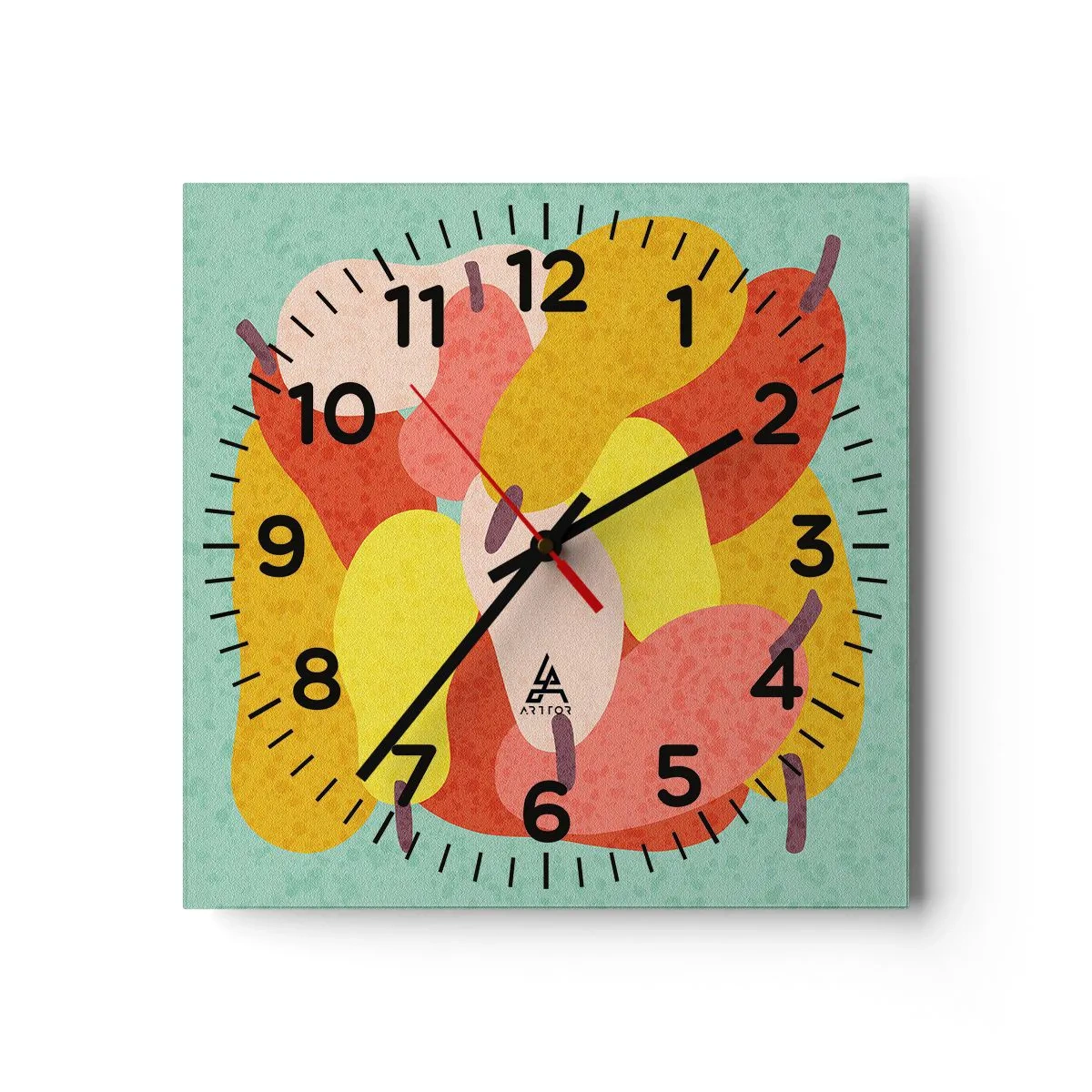 Wanduhr - Glasuhr - Probieren Sie die Sommersonne - 40x40 cm