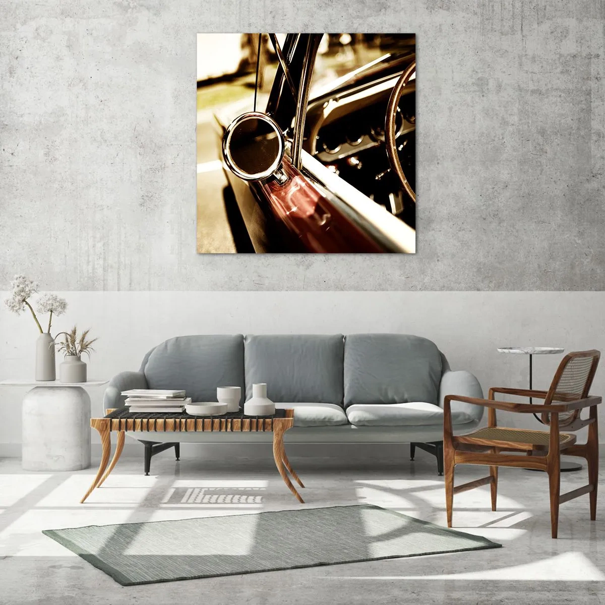 Glasbild - Bild auf glas - Ein Auto mit Seele - 30x30 cm