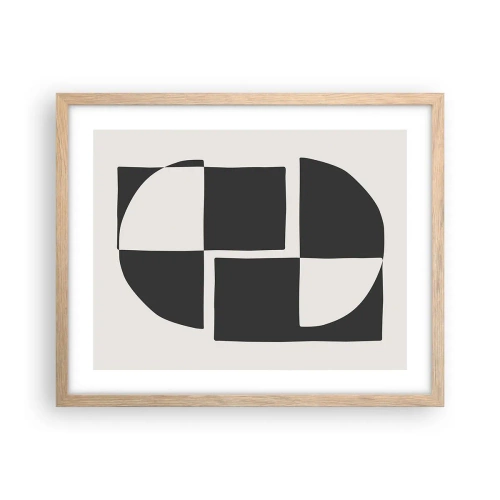 Poster in einem Rahmen aus heller Eiche - Antithese - Synthese - 50x40 cm