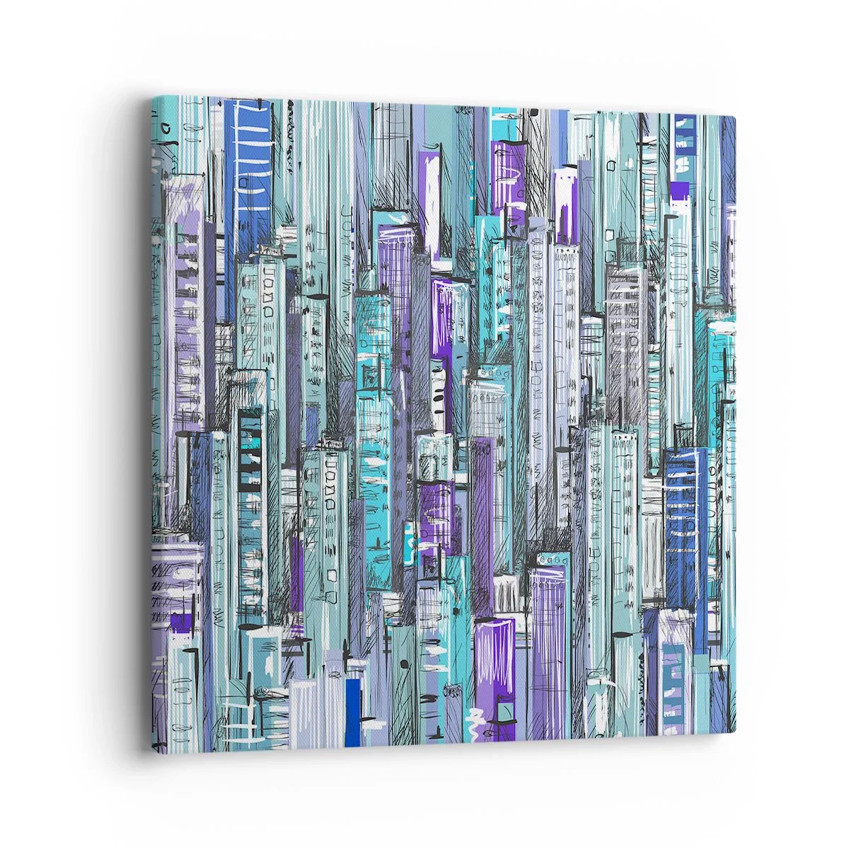 Bild auf Leinwand - Leinwandbild - Bläulich von dem Himmel - 40x40 cm