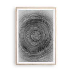 Poster in einem Rahmen aus heller Eiche - Zeichen der Zeit - 70x100 cm