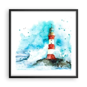 Poster in einem schwarzem Rahmen - Einheit der Elemente - 50x50 cm