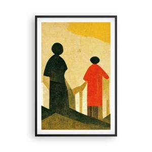 Poster in einem schwarzem Rahmen - Es ist noch ein langer Weg - 61x91 cm
