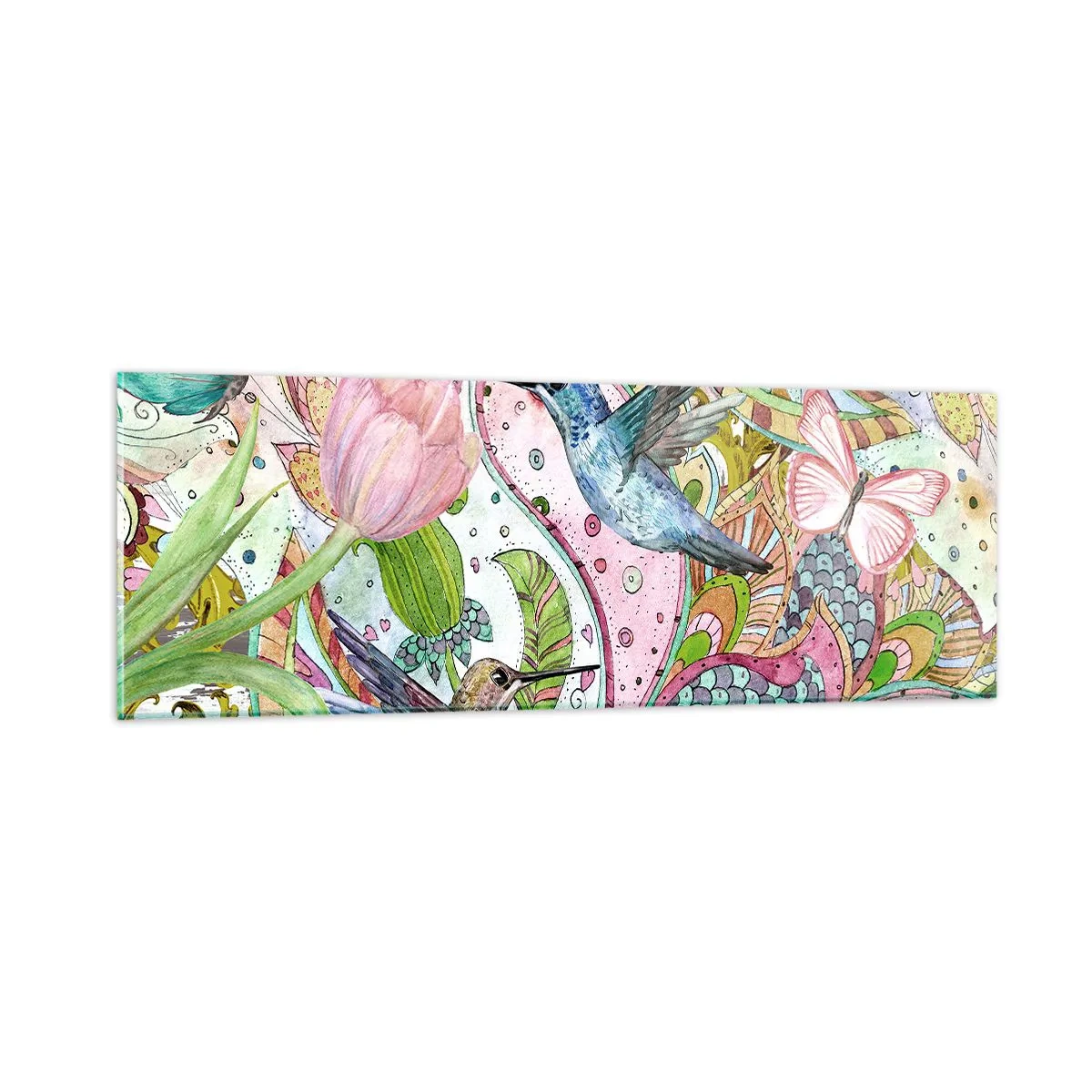 Glasbild - Bild auf glas - Verstrickt in Weinreben - 90x30 cm