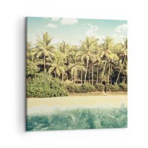 Bild auf Leinwand - Leinwandbild - Wie wäre es hier? - 60x60 cm