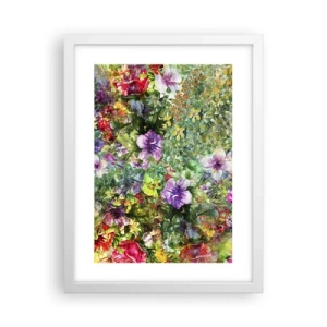 Poster in einem weißen Rahmen - In Blumen für das Verderben - 30x40 cm