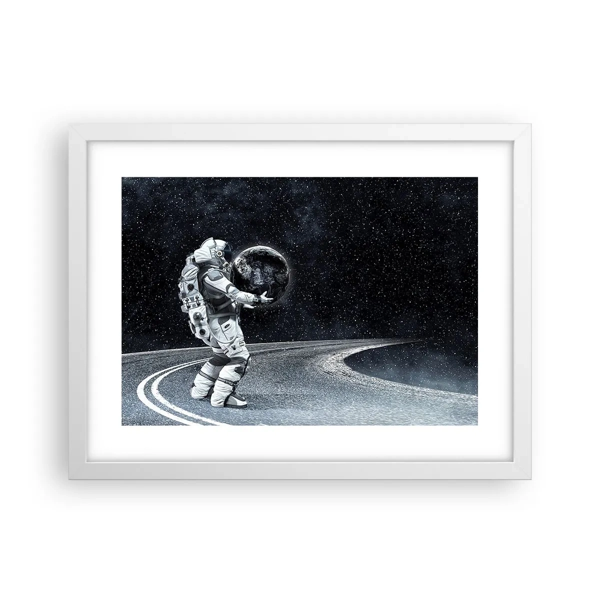 Poster in einem weißen Rahmen - Auf der Milchstraße - 40x30 cm