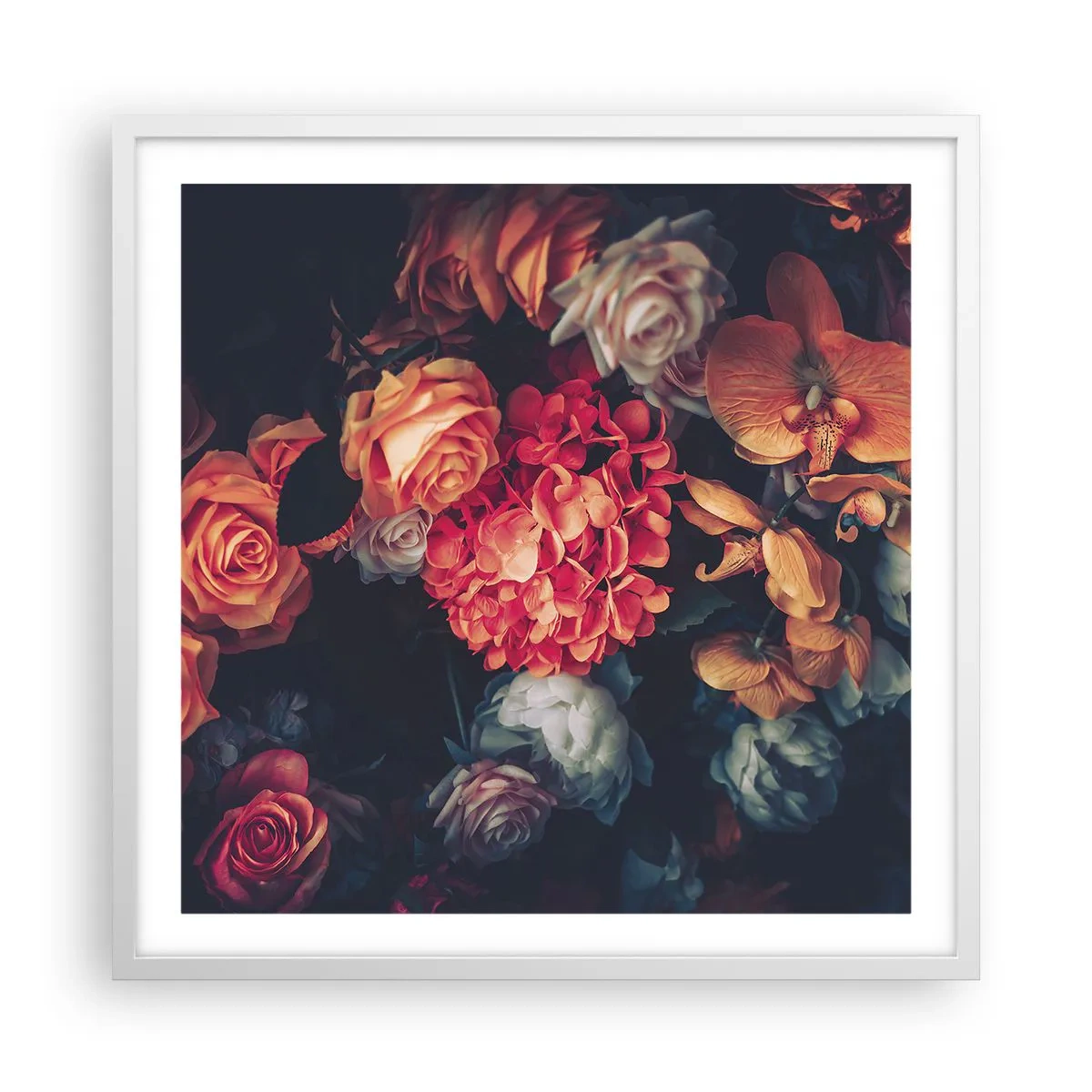 Poster in einem weißen Rahmen - Wie bei den holländischen Meistern - 60x60 cm