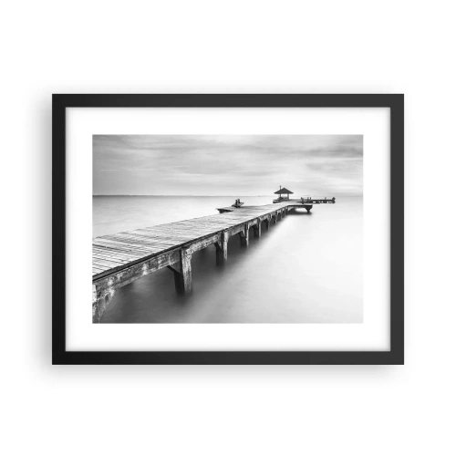 Poster in einem schwarzem Rahmen - In die Ferne - 40x30 cm