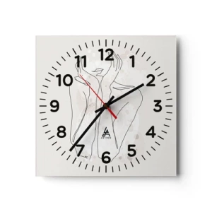 Wanduhr - Glasuhr - Ein träumerischer Moment - 40x40 cm