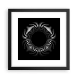 Poster in einem schwarzem Rahmen - Schwarze Sonne - 30x30 cm