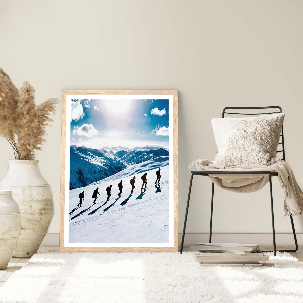 Poster in einem Rahmen aus heller Eiche - Das Team der Eroberer - 40x50 cm